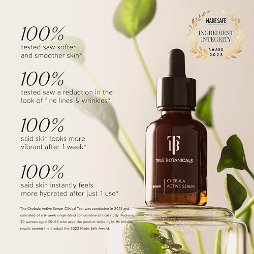 Miniatura 4 de True Botanicals Chebula Active Serum | Optimiza los niveles de colágeno de la piel | Suero antienvejecimiento | Trata líneas finas y arrugas | Todo