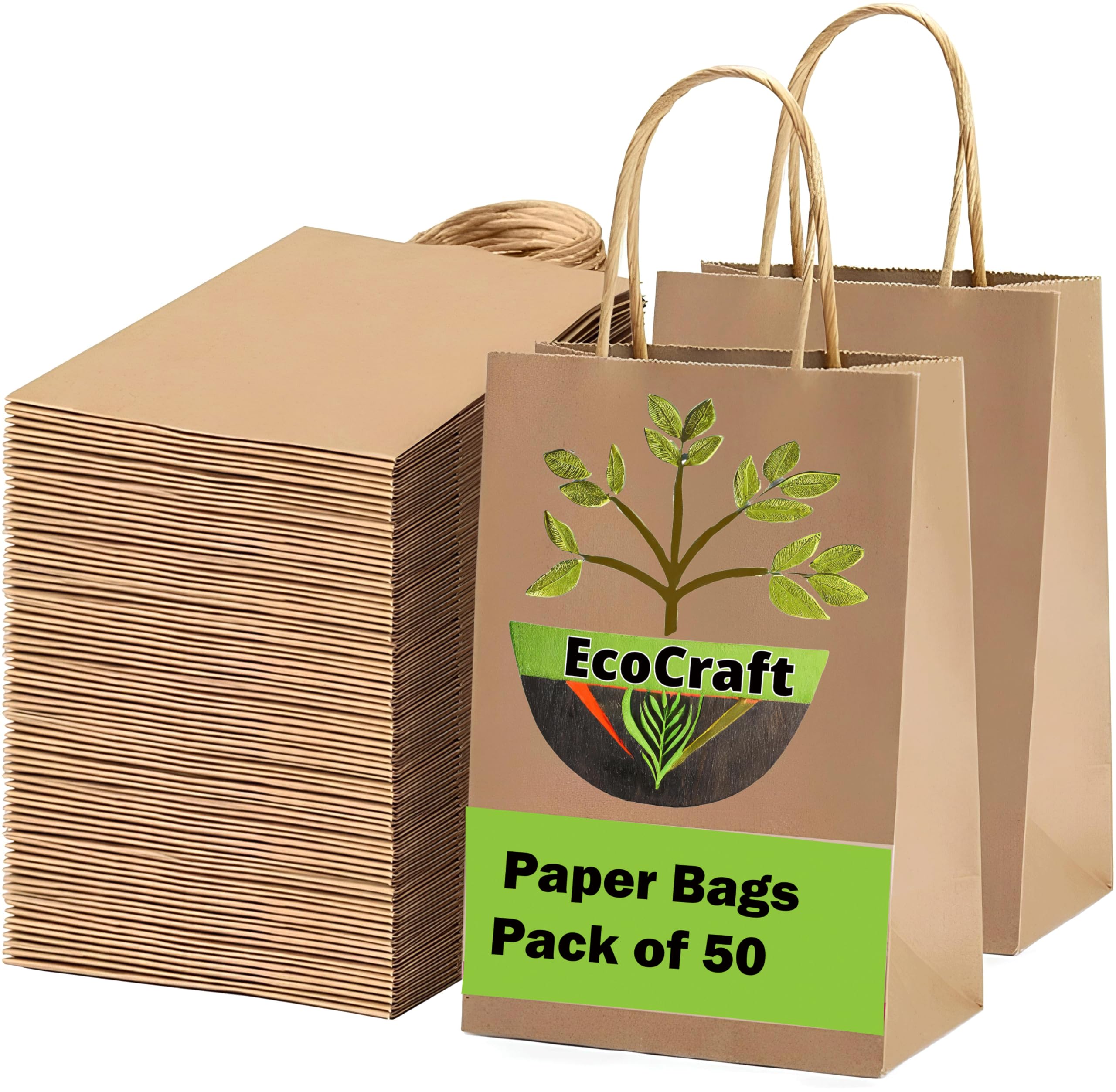 See full amazon price history chart for EcoCraft -Kraft Paper Bags (Brown) 50 pcs -Small Shopping Merchandise Retail Paper Carry Bags, Craft Paper Gift Bags - Disposable Recycled Eco Friendly Paper Bags (6"x8"x4") EcoCraft -Kraft Paper Bags (Brown) 50 pcs -Small Shopping Merchandise Retail Paper Carry Bags, Craft Paper Gift Bags - Disposable Recycled Eco Friendly Paper Bags (6"x8"x4") (B0CSWRNYRQ) Amazon Price History, Amazon Price Tracker