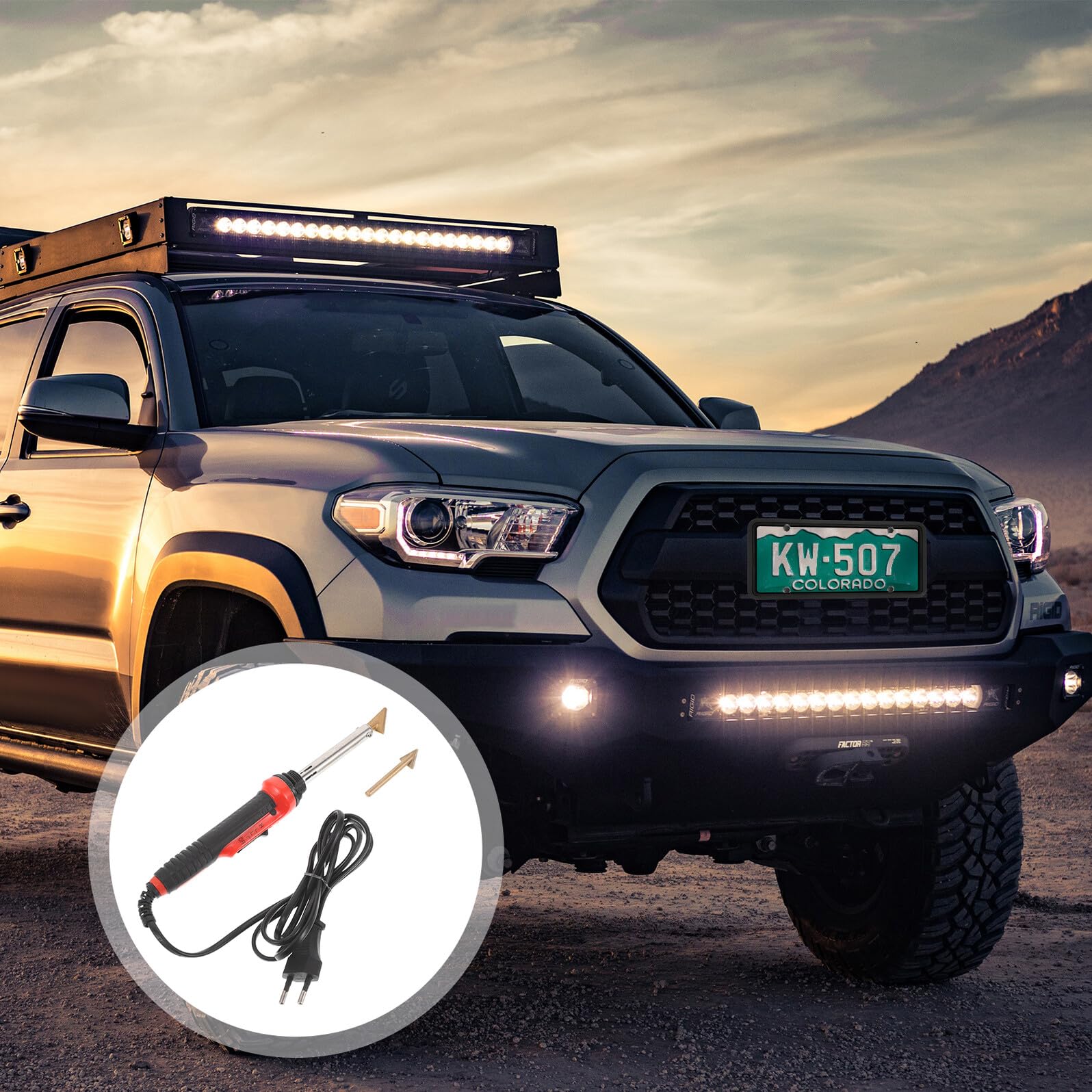 SHINEOFI Kit de Soldador Plástico para Reparación de Parachoques de Coche Máquina de Soldadura Automotriz Práctica con Diseño Resistente y Fácil Uso para Mecánicos y Bricolaje