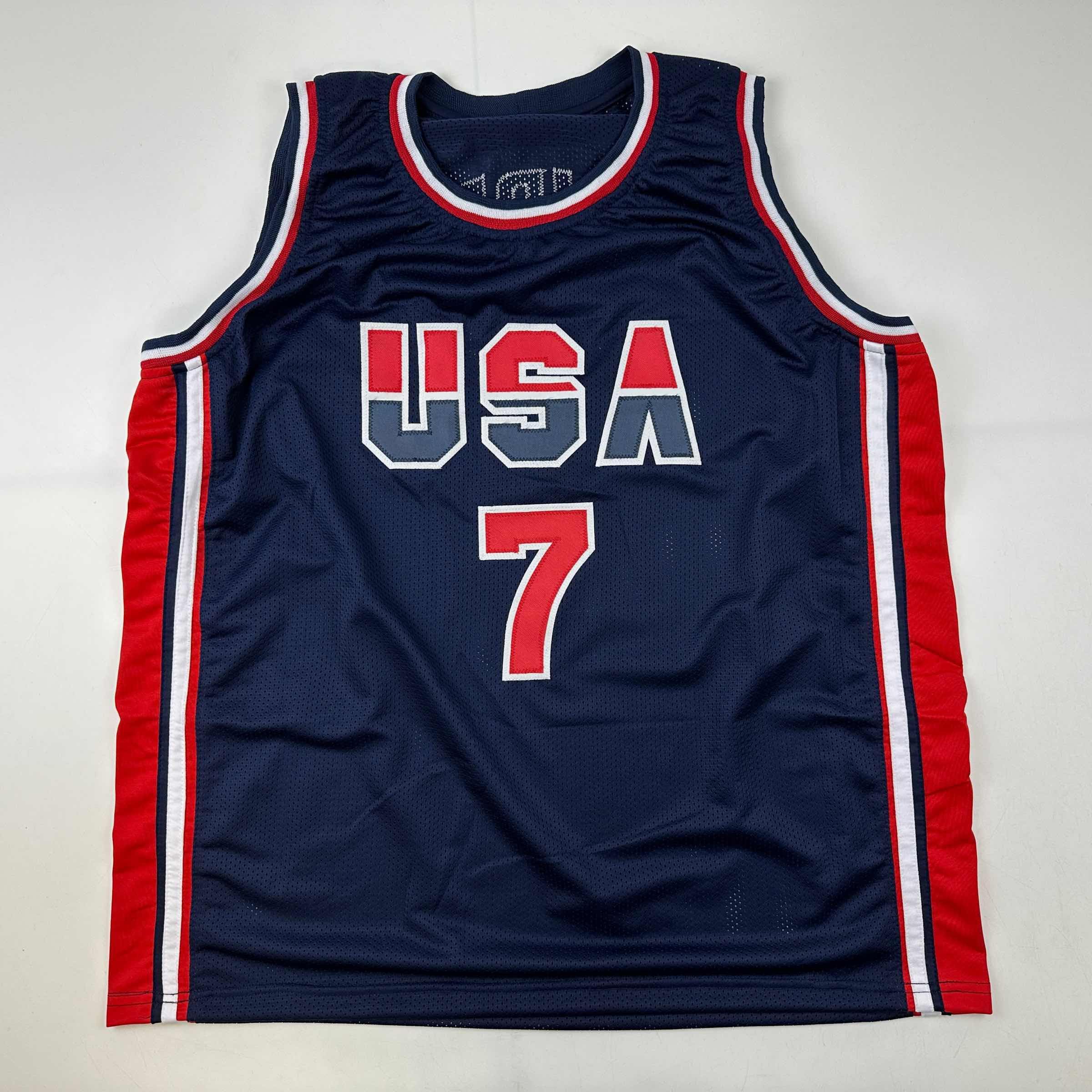Facsimile Autographed Larry Bird United States Team USA