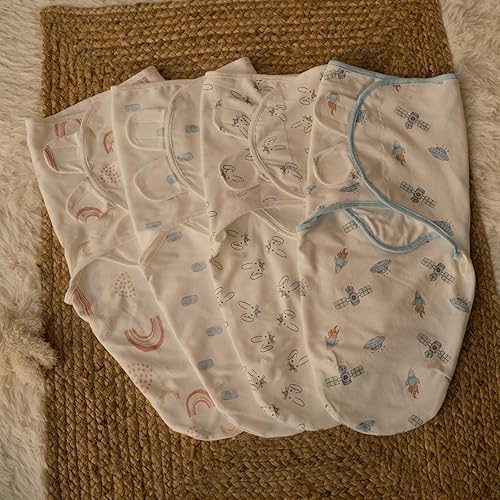 Miniatura 58 de GLLQUEN BABY Mantas de Arrullo para Bebé Recién Nacido para Niño, Paquete de 3 Mantas de Arrullo para Bebé de 0-3 Meses, Saco de Dormir de Arrullo,