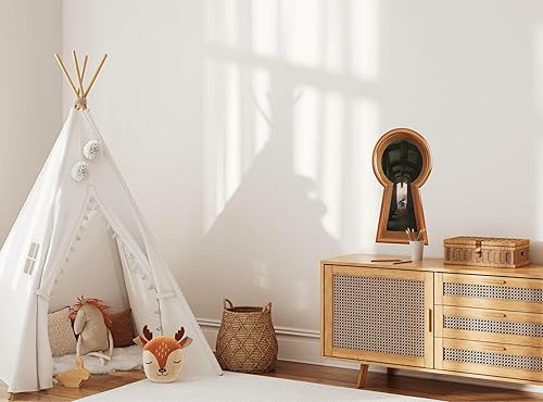 Miniatura 9 de 16" Bronze Keyhole 3D Wall Decal White Rabbit Running Late Wonderland Decor Removable Vinyl Wall Sticker