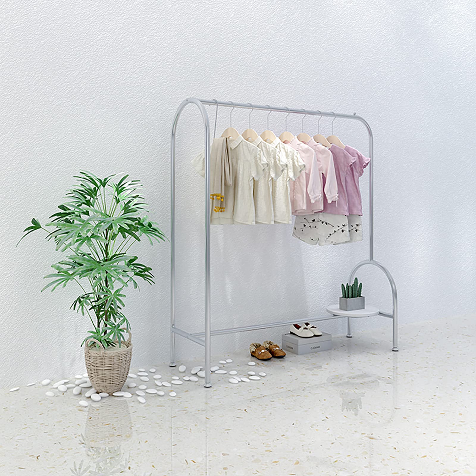 Rack De Recubrimiento De Ropa, Riel Multifuncional con Almohadillas Antideslizantes, Adecuado para El Dormitorio De Guardarropa Hallway Hall Corner(Size:150cm)