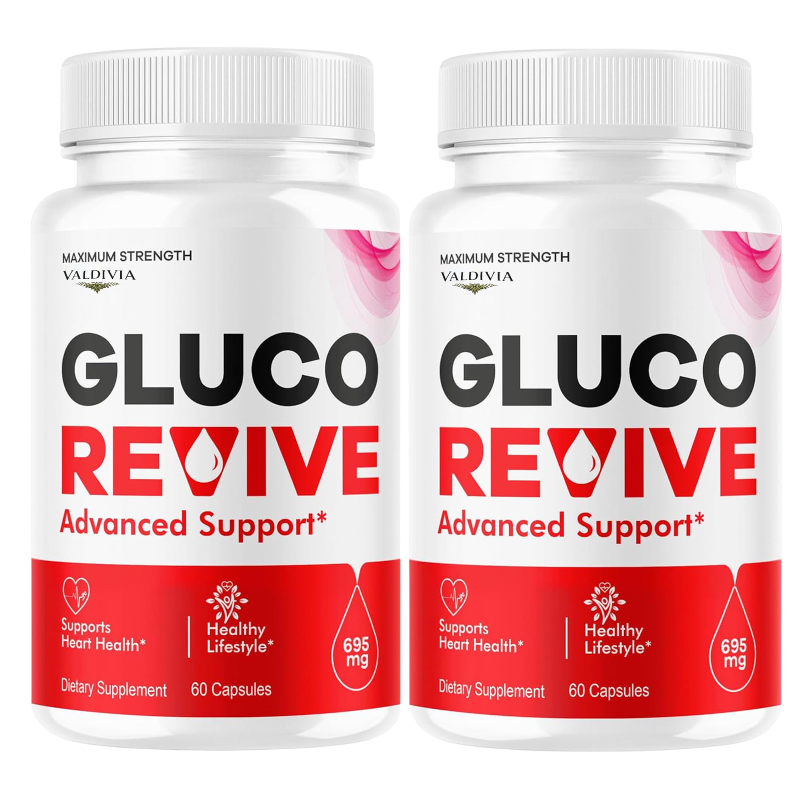 (2 Pack) Valdivia Gluco Revive - GlucoRevive, Gluco Revive Capsules,GlucoRevive, GlucoRevive Capsules, Gluco Revive (120 Capsules) for 2 Months
