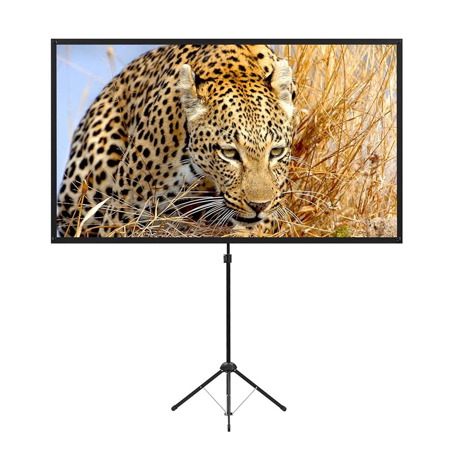 ポータブルプロジェクションスクリーン80インチ 177cm×100cm Amazon | スタンド付きポータブルプロジェクタースクリーン