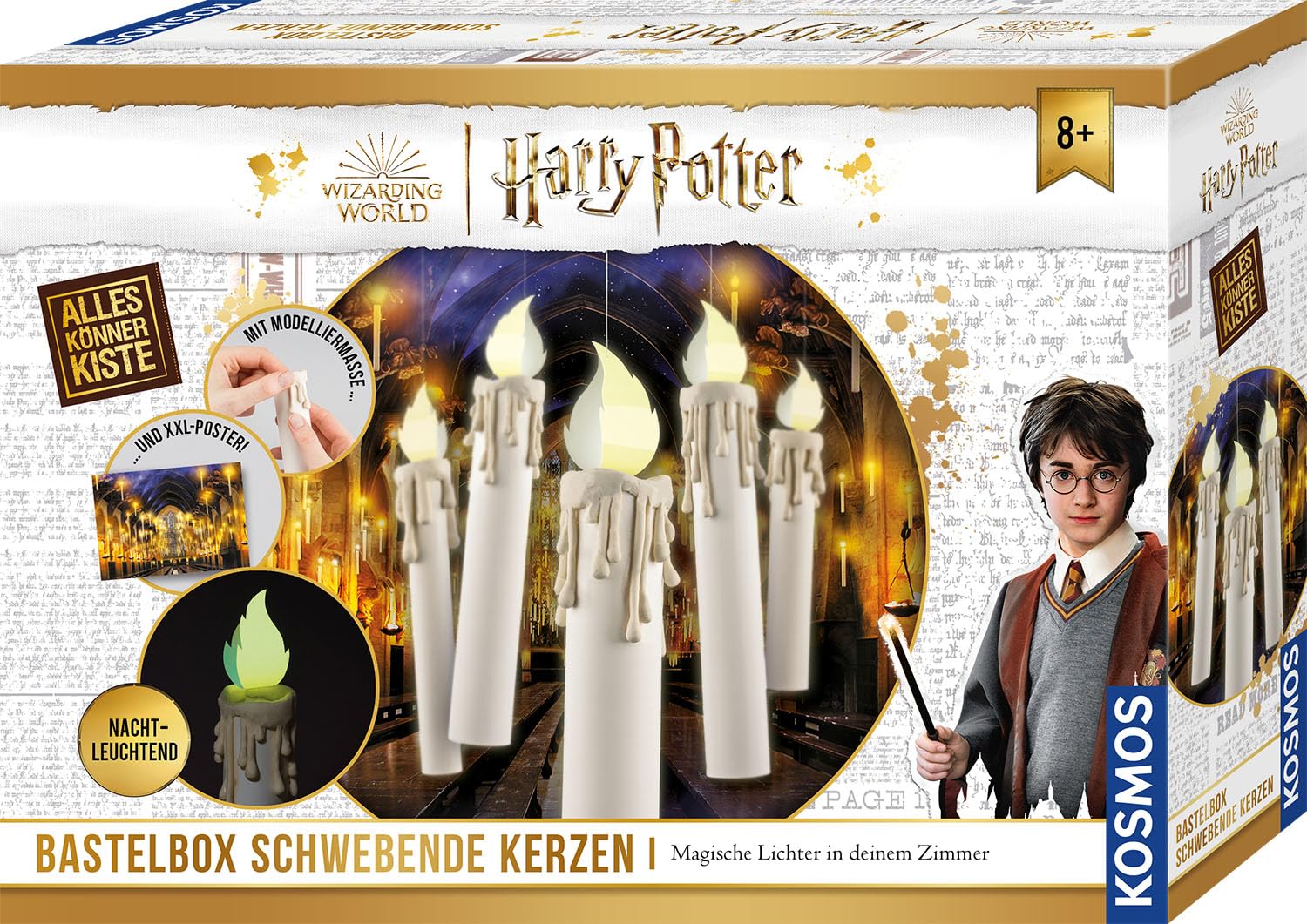 Kosmos 604646 Harry Potter Schwebende Kerzen - Zauberhaftes Bastelset für Kinder ab 8 Jahren, Nachtleuchtend, Tolles Harry Potter Geschenk für Fans