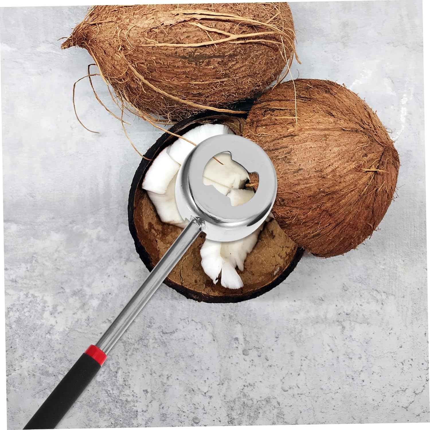 MAGICLULU 1set Stainless Steel Coconut Opener Hammer Tool for Easy Coconut Meat Removal and Fresh Water Access Kitchen Gadget for
