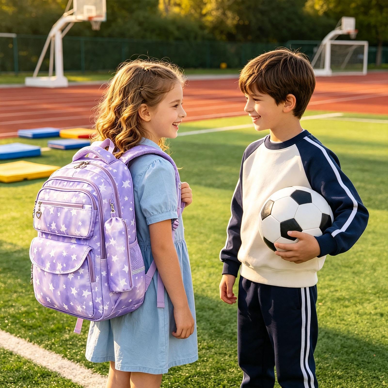 Zaino per la scuola da bambina, impermeabile, con motivo a stelle e, , Siehe Beschreibung, Vedi descrizione | Zaino per bambini per bagaglio da viaggio, borsa per il trasporto, scuola elementare, asilo,