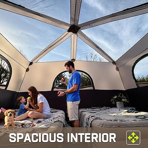 Miniatura 4 de Tienda de campaña instantánea para 468 personas, tiendas de campaña impermeables para acampar con lluvia, 60 segundos de fácil instalación, tienda