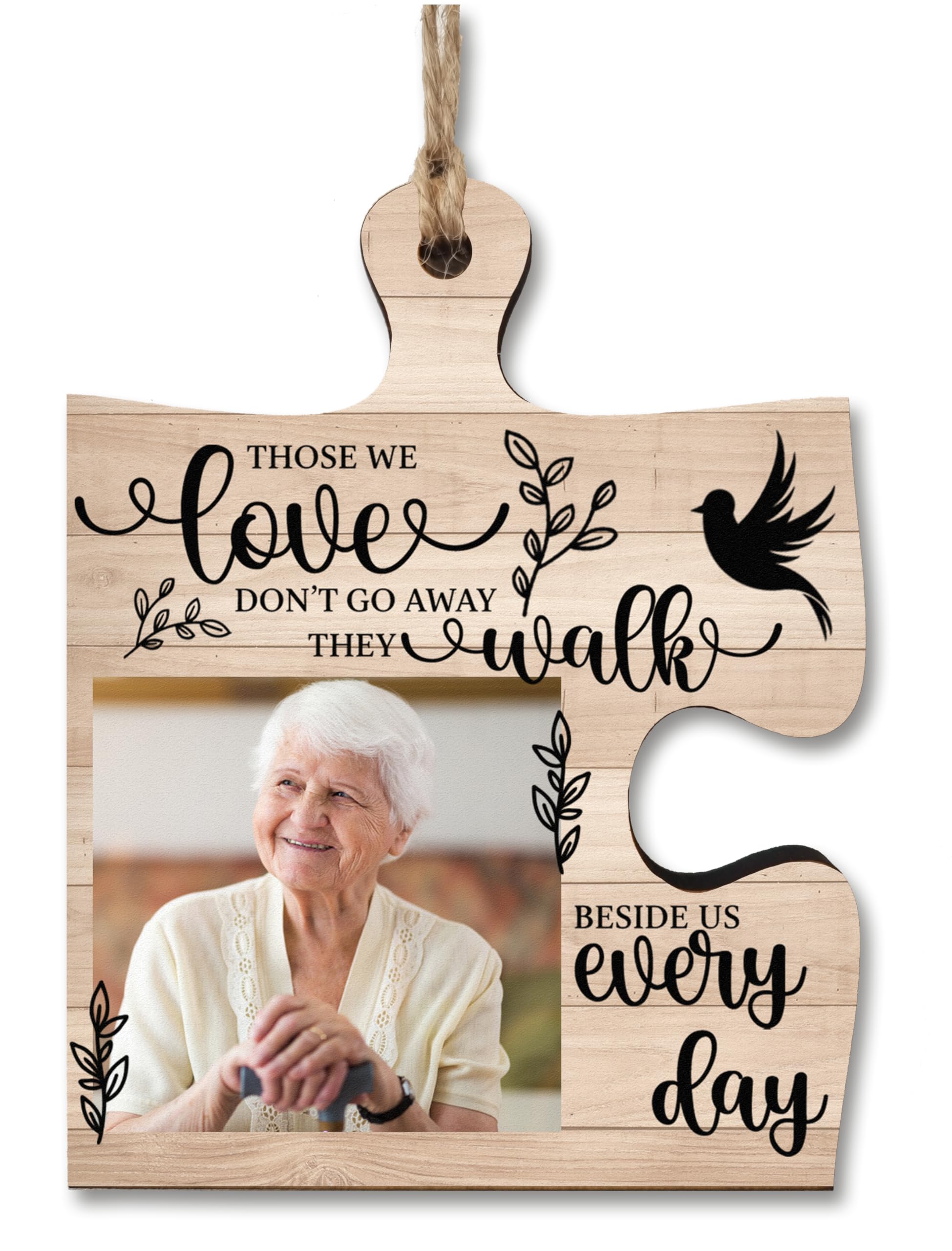 The Plum Penguin Neutral Hanging Jigsaw Puzzle Remembrance Sign Ornament (Personalised Style #3)
