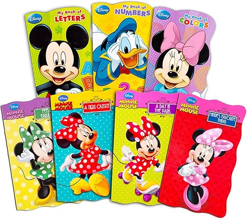 Libros de Disney para niños pequeños de 1 a 3 a 8 años de Disney con Mickey y Minnie Mouse, paquete de My First Stories