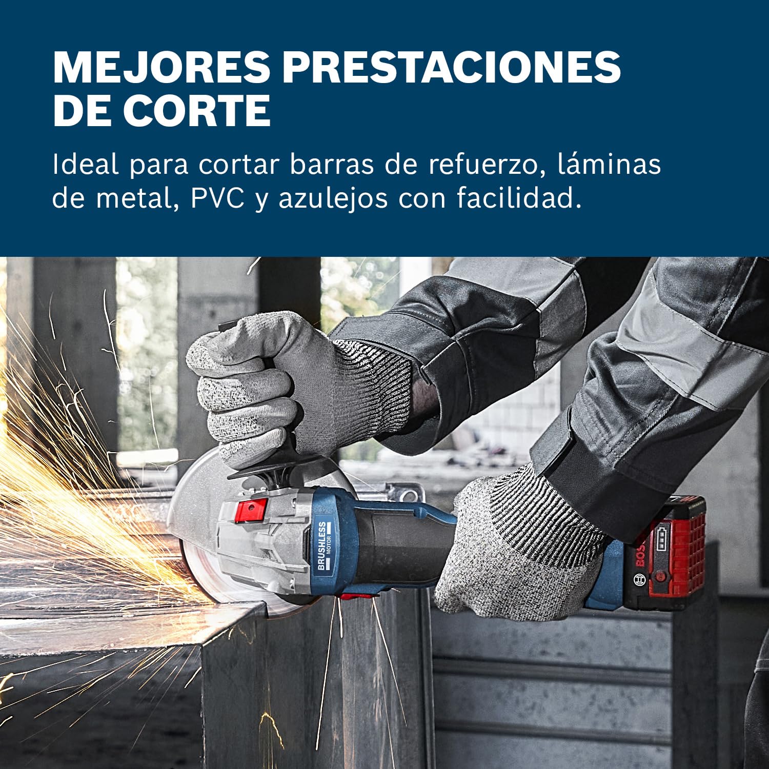 Bosch Professional 18V System amoladora angular a batería GWS 18V-8 (diámetro del disco de 125 mm, sin batería/cargador)