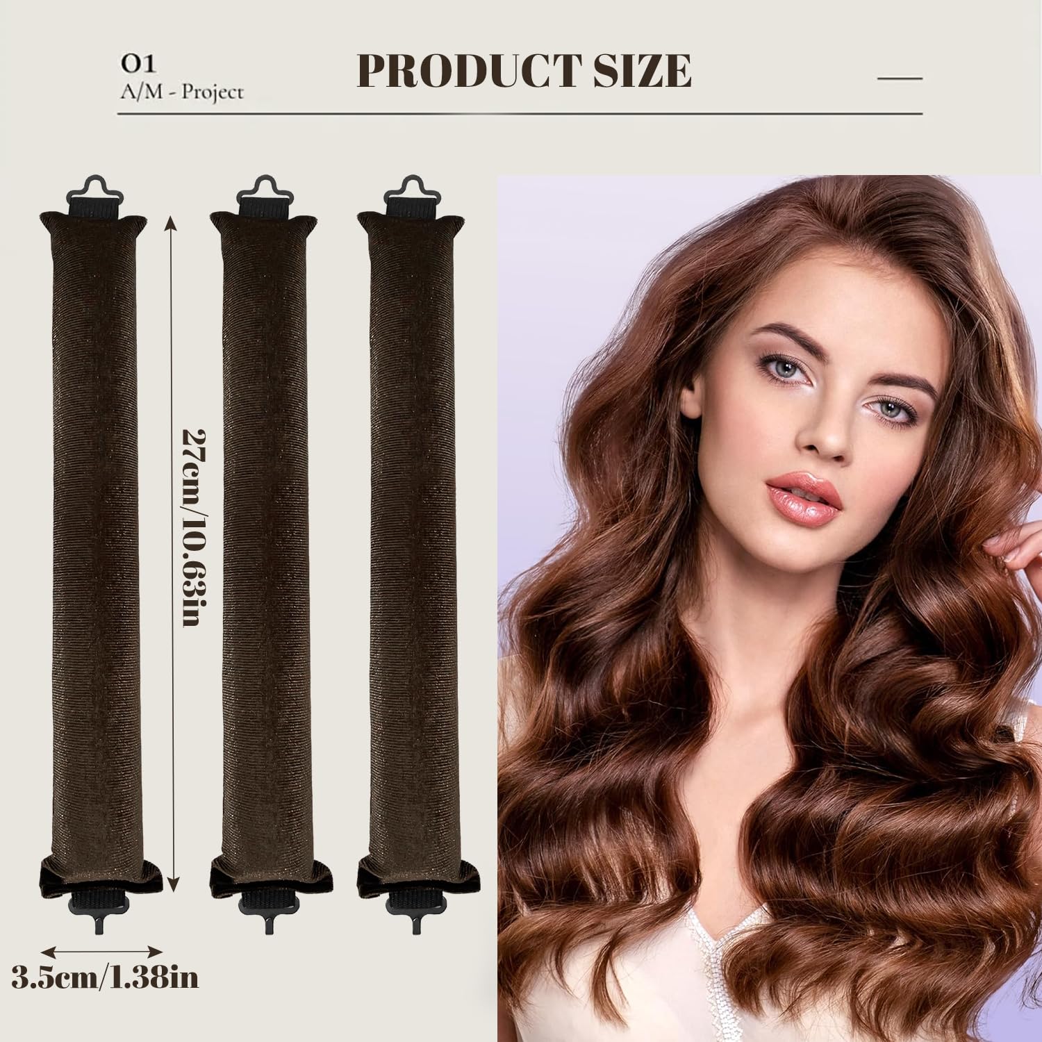 3 Pcs Heatless Curlers, Heatless Curls - Image 2