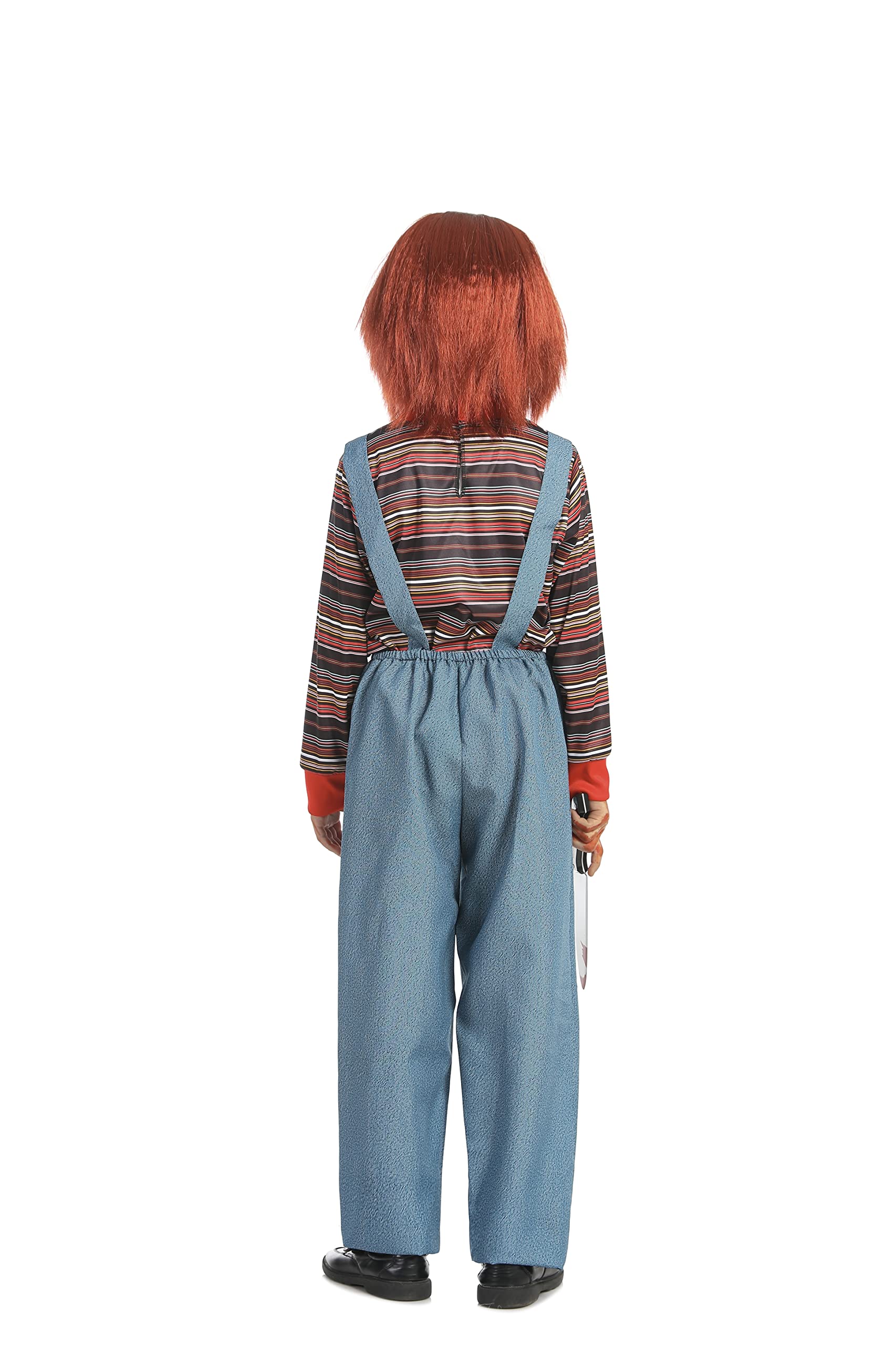 Carnavalife Parrucca per costume Chucky, per bambini, chuki, bambola diabolica, corta, rossa, arancione, per Halloween, costume chucky, rosso