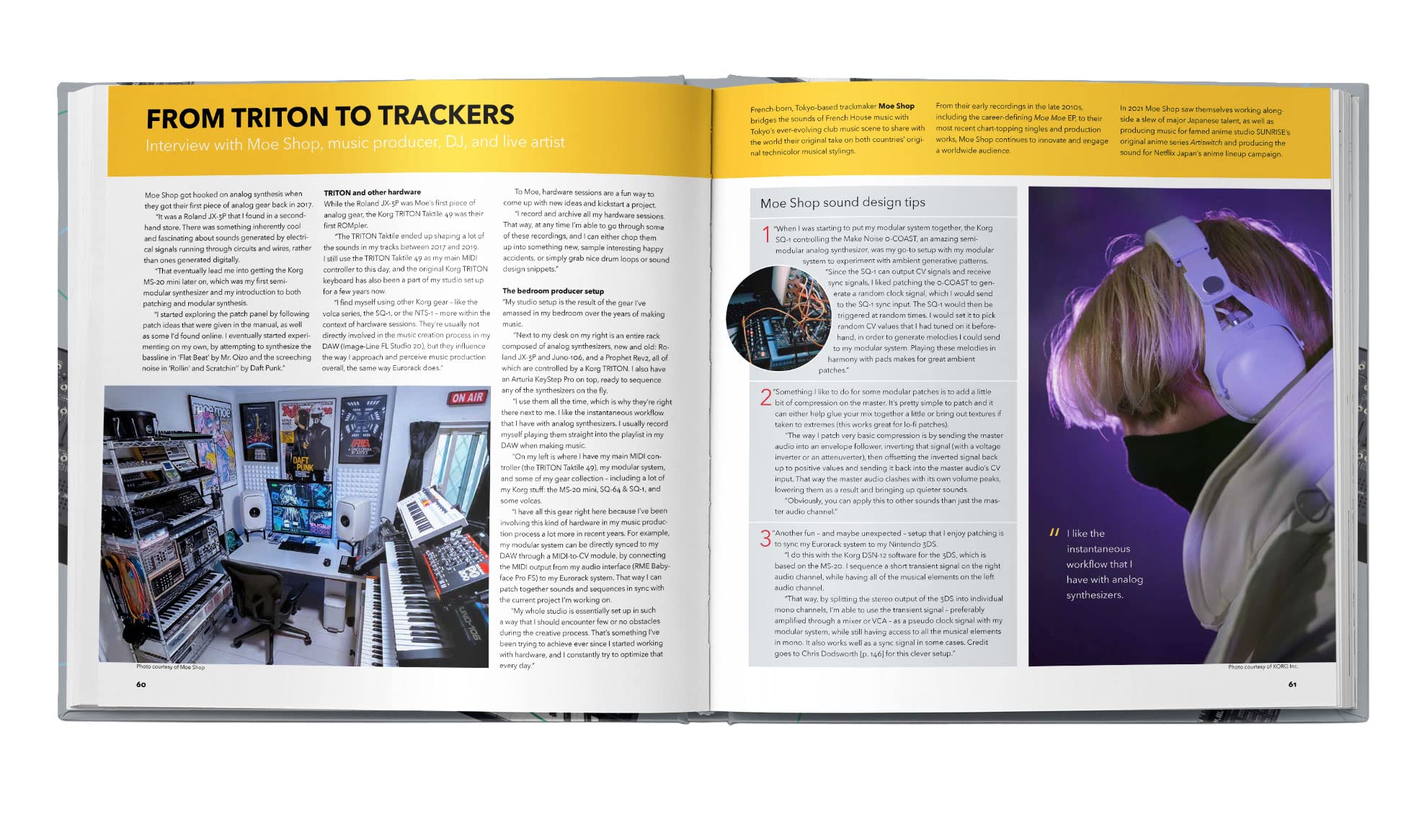 Bjooks Patch & Tweak with Korg Hardcover Bildband über patchbare Synthesizer mit Tipps, Techniken, Beispiel Patches, Interviews und Einblicken in semi modulare Synthese