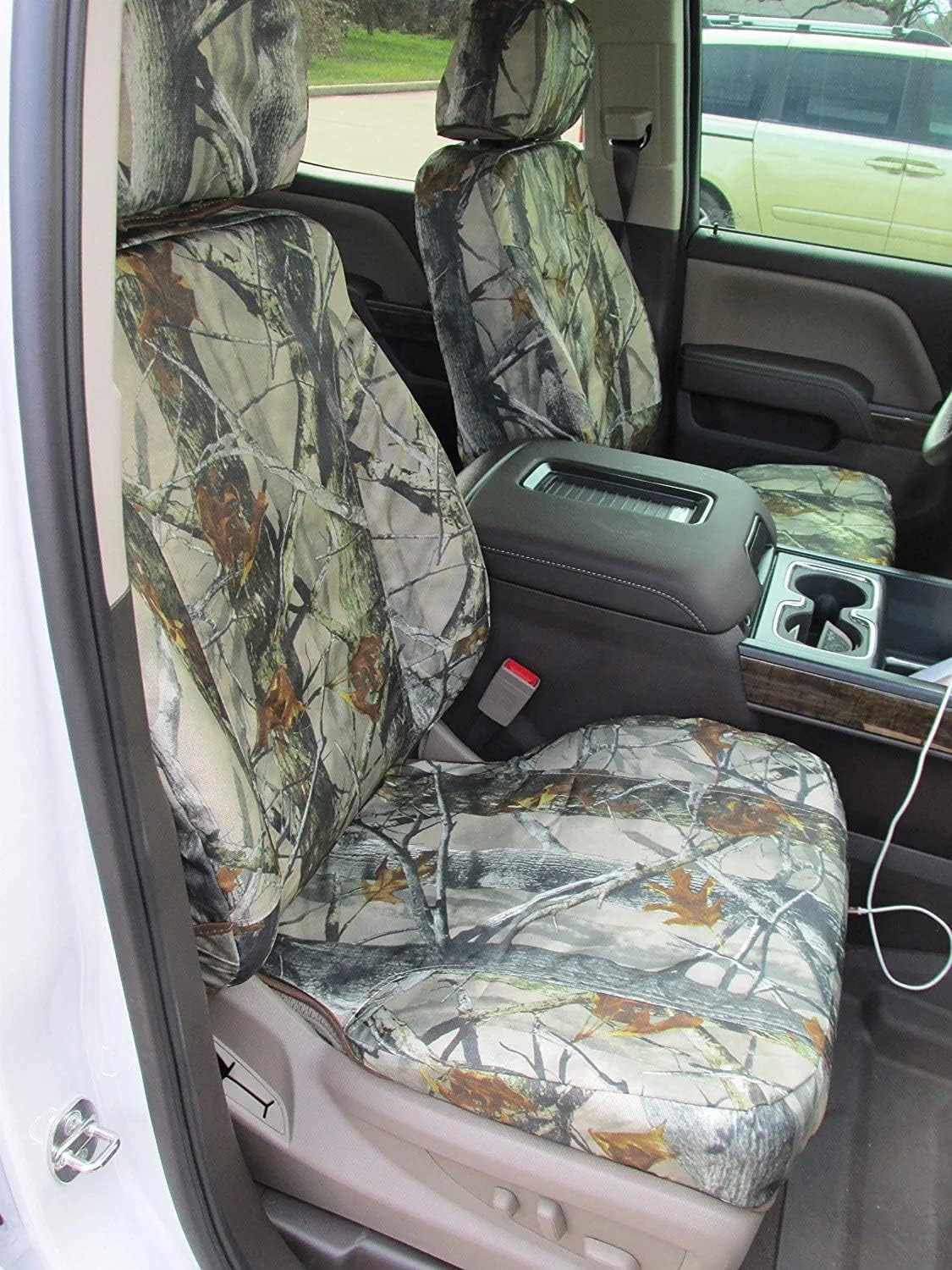 Durafit Seat Covers, 2014-2020 Chevy Silverado and GMC Sierra Front and Back Seat Set. Front Buckets Seats and Rear 60/40 Split Bench Seat Covers. Made in DRT Duck Blind Endura Camo