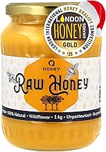 Q Honey, Pure, Raw Honey, Unpasteurised 1kg – Gold Award Winner of the 2025 London International Honey Quality Competition