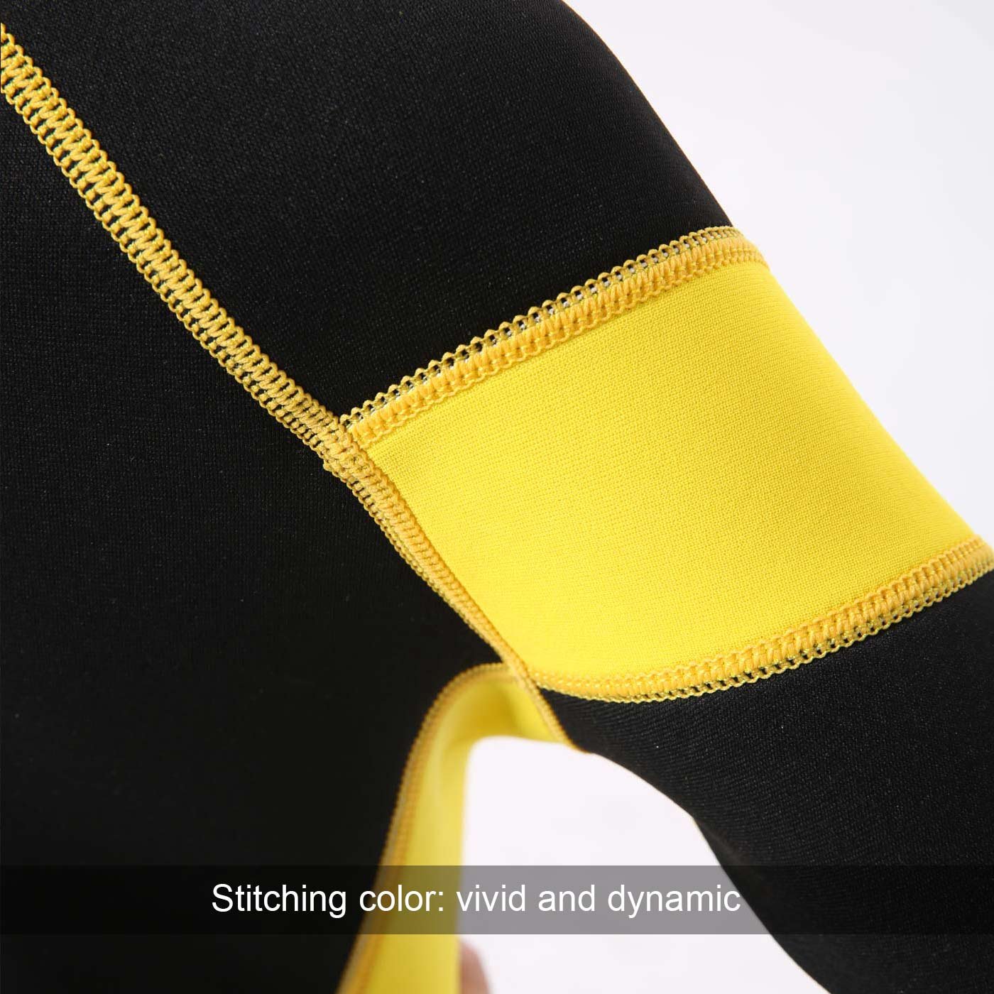 HISEA Combinaison de Plongée Enfant Unisexe en Néoprène 2.5MM Anti Froid pour Natation Plongée Sports Nautiques Noir et Jaune Age Adapté 11-12 Ans