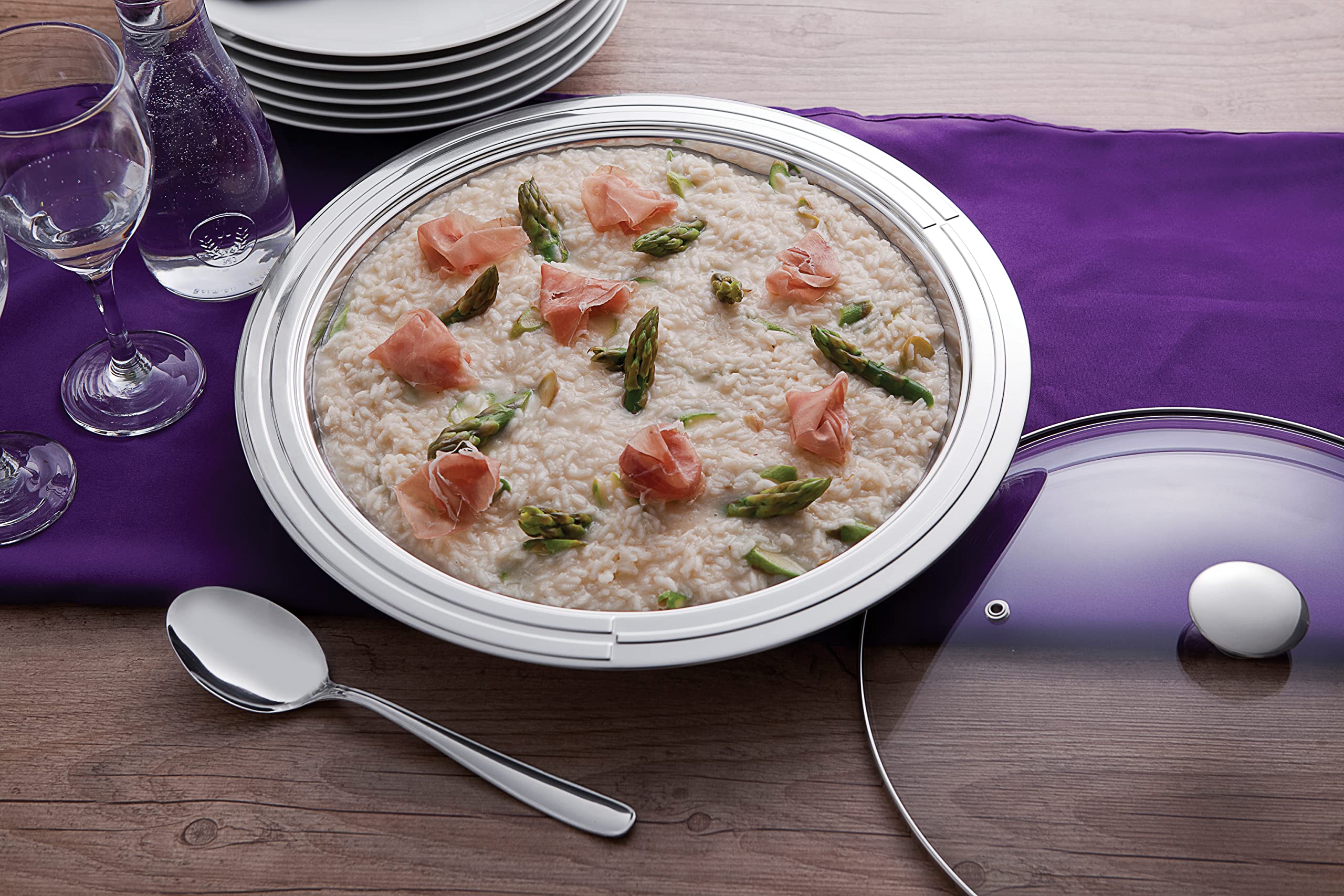 Tramontina-Plateau de service rond Buena 30cm. Inox