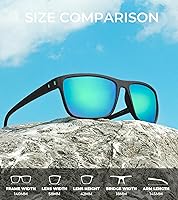 Vista 3 de KALIYADI Gafas de sol polarizadas para hombre, gafas de sol ligeras con protección UV para conducir, pescar y jugar golf