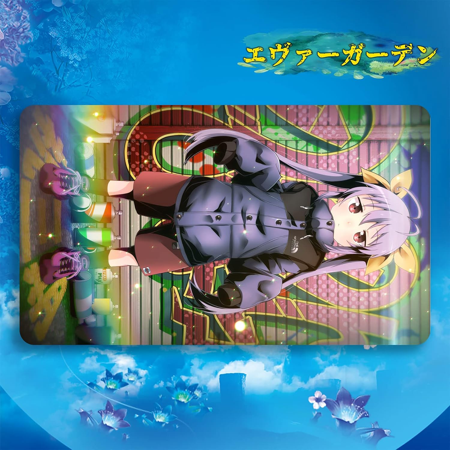 エヴァーガーデン アニメ のんのんびより 宮内れんげ カードゲームプレイマット 遊戯王 プレイマット 収納ケース