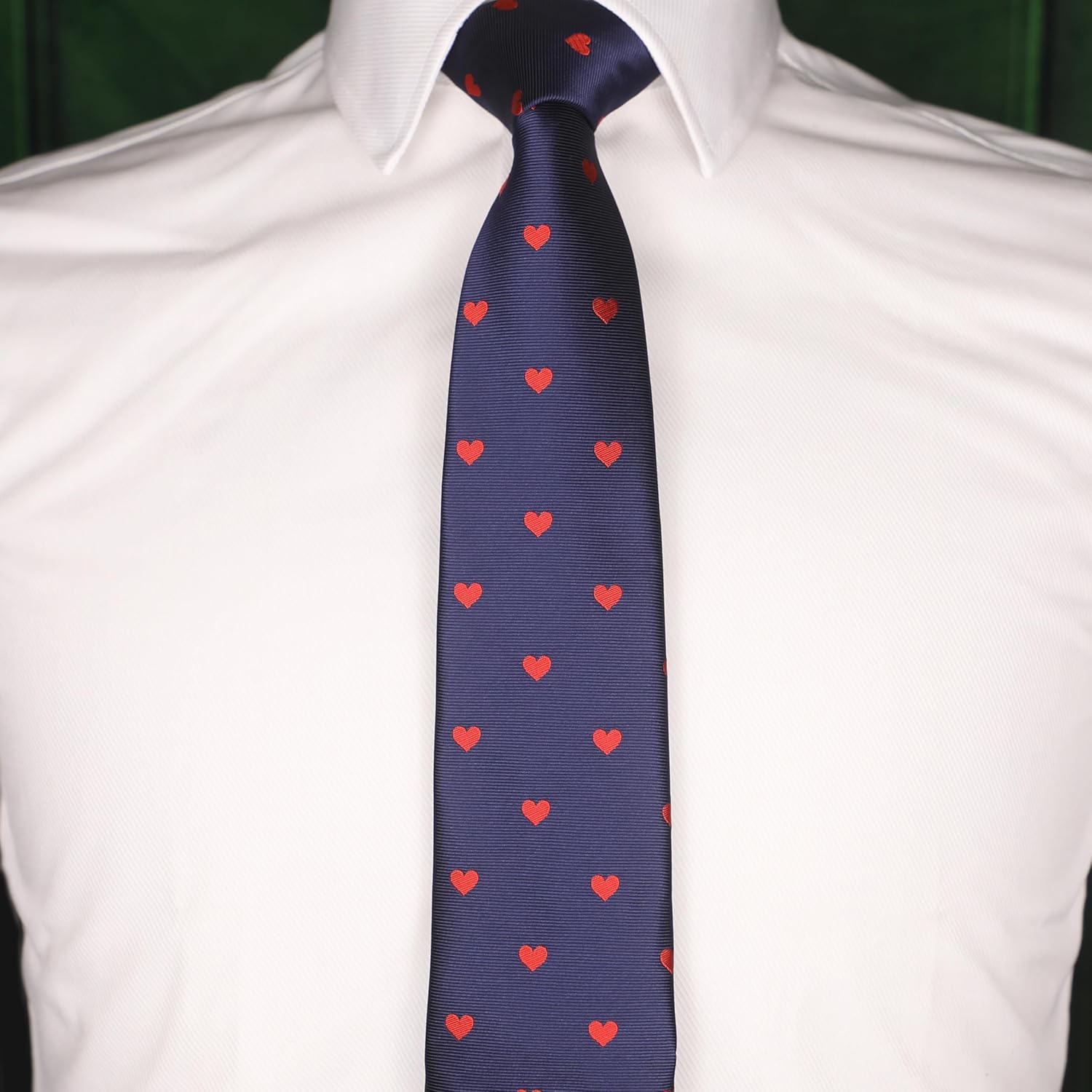 Red Heart Necktie With Gift Box Valentine Day Gift Neck Tie
