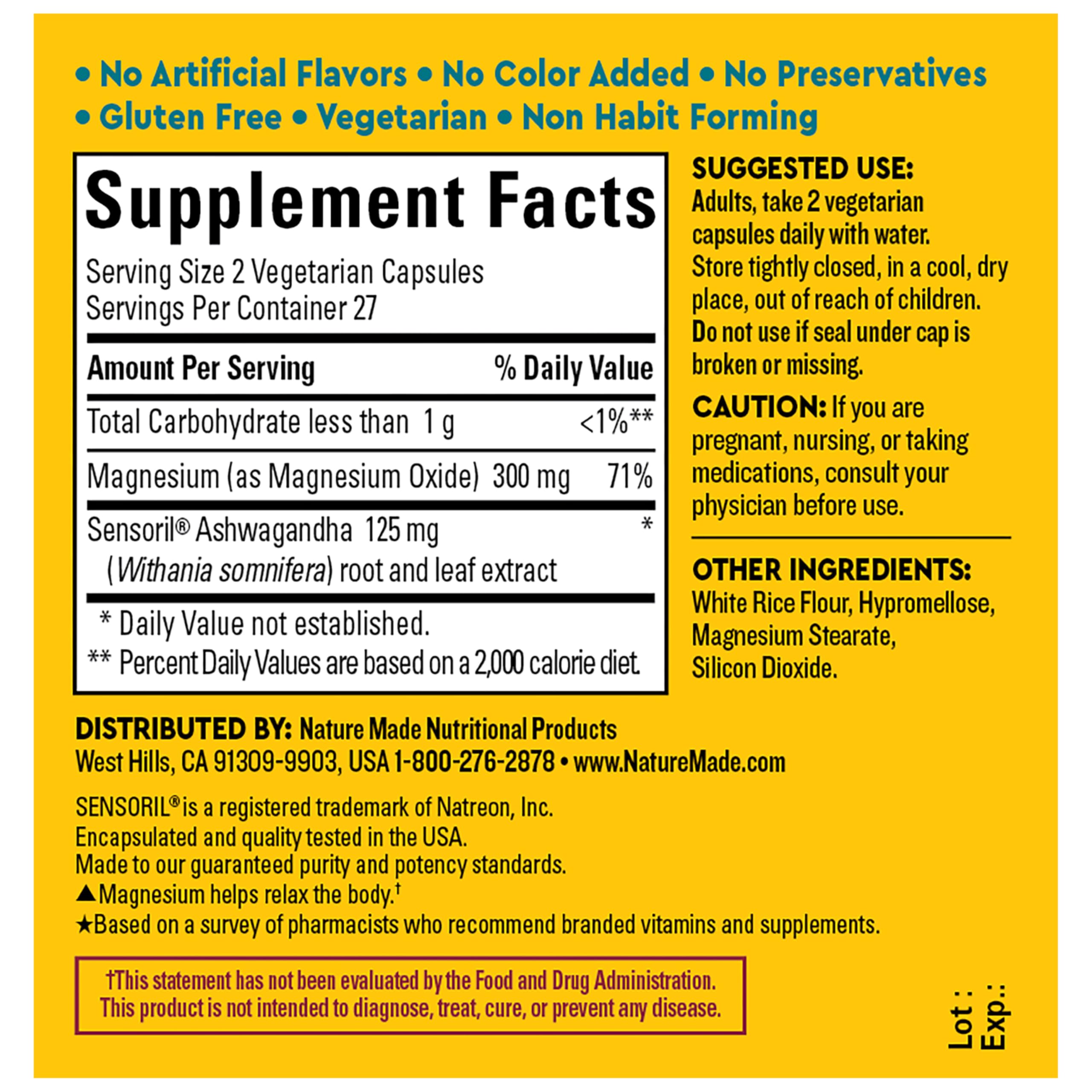 Nature Made Wellblends Calm & Relax, 54 Vegetarian Capsules — Amazon image 6