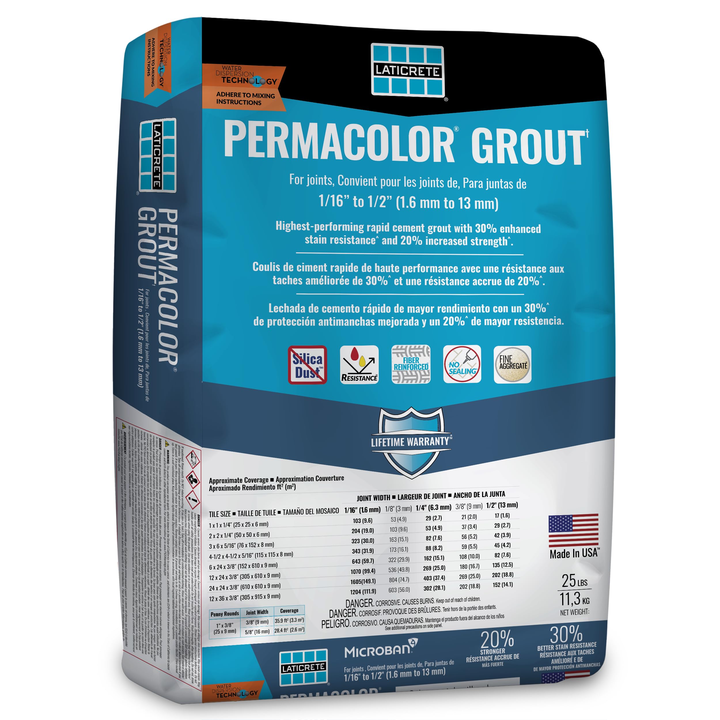 LATICRETE PERMACOLOR Grout Dusty Grey 25LB