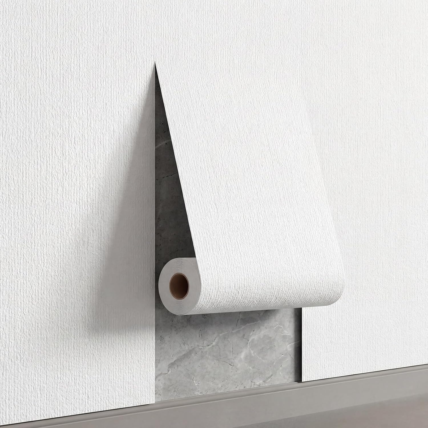 Nuanchu 1.64 x 32.81 ft Ceiling Tiles Peel and Stick, Covered 53.8 Sq. Ft, White Waterproof Wall Panels Foam Peel and Stick for Ceil and Interior Wall Decor