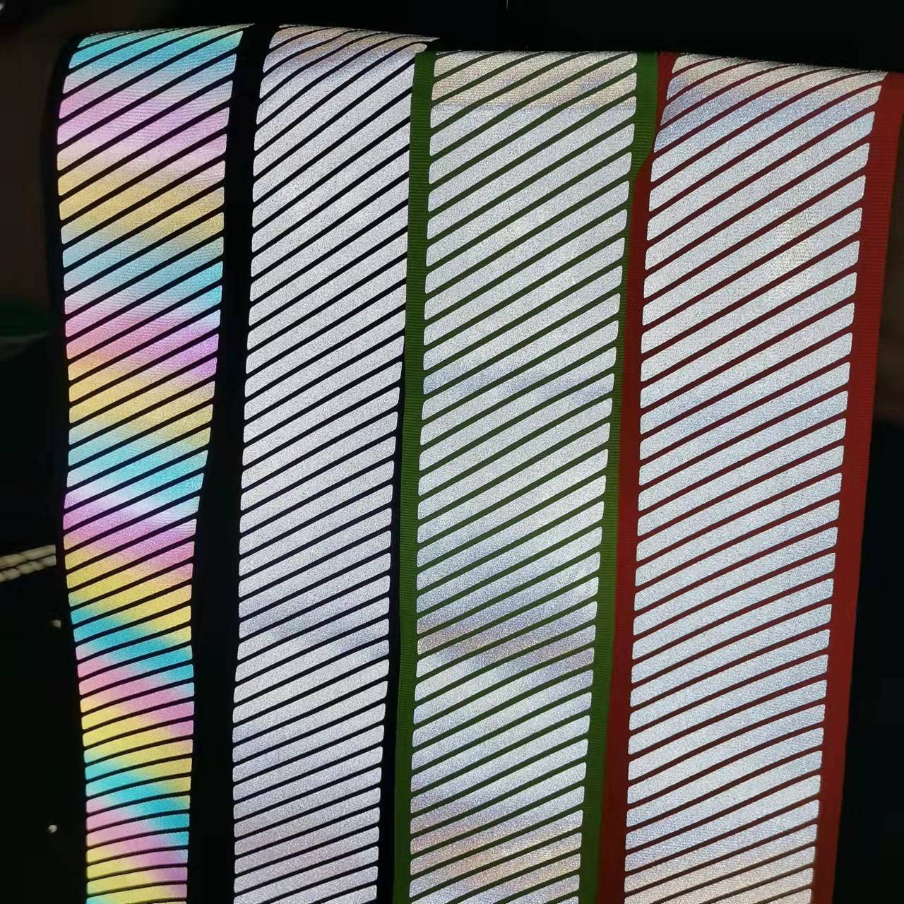 JINBING High Visibility Reflective Fabric Stripe Webbing Ribbon Sew On for Clothing 2" x 16.5ft W02 (Green)