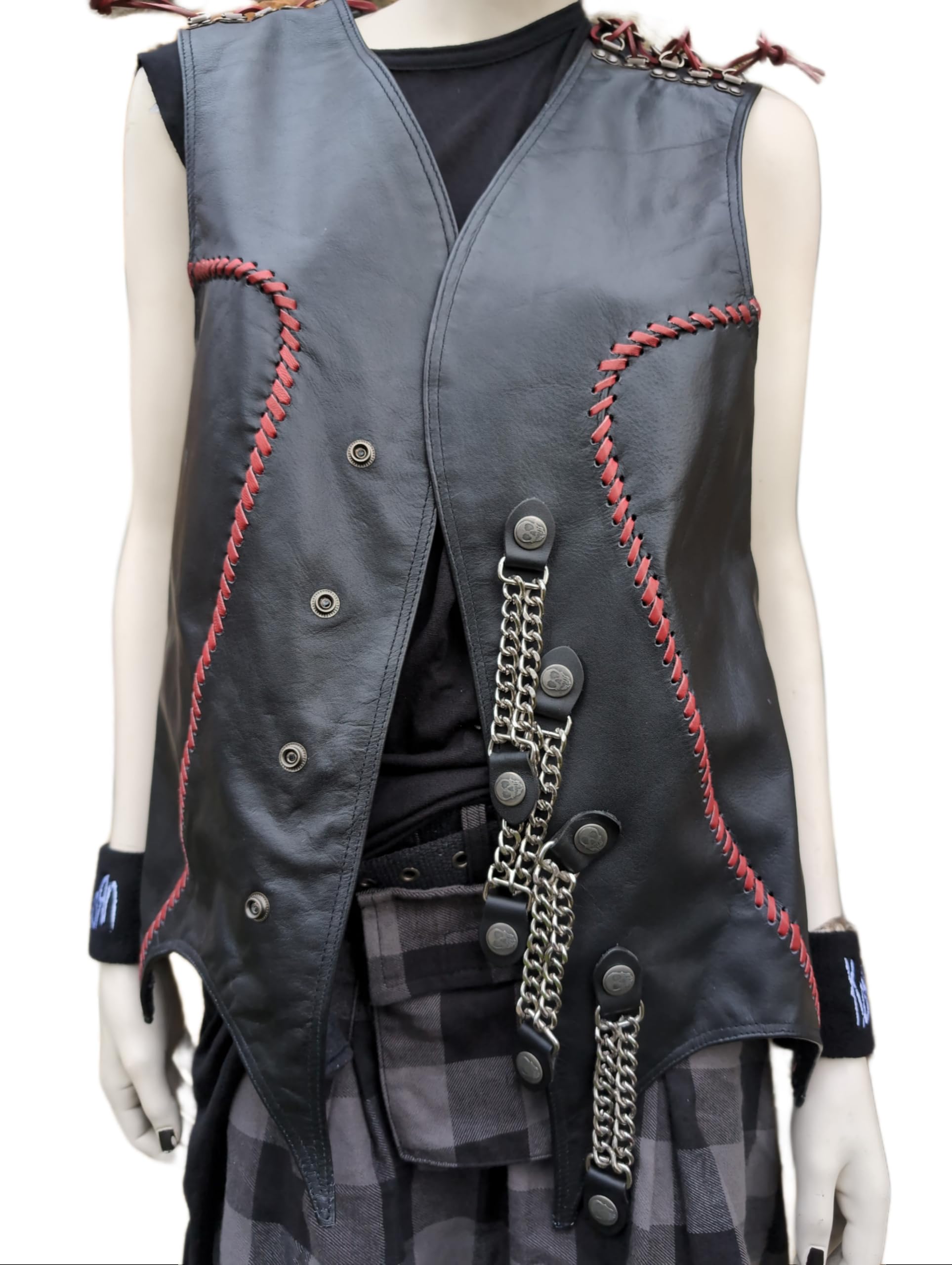 Original Clothes - Lederweste - UNISEX! - Demon Wings Weste - Dämonen Flügel Weste