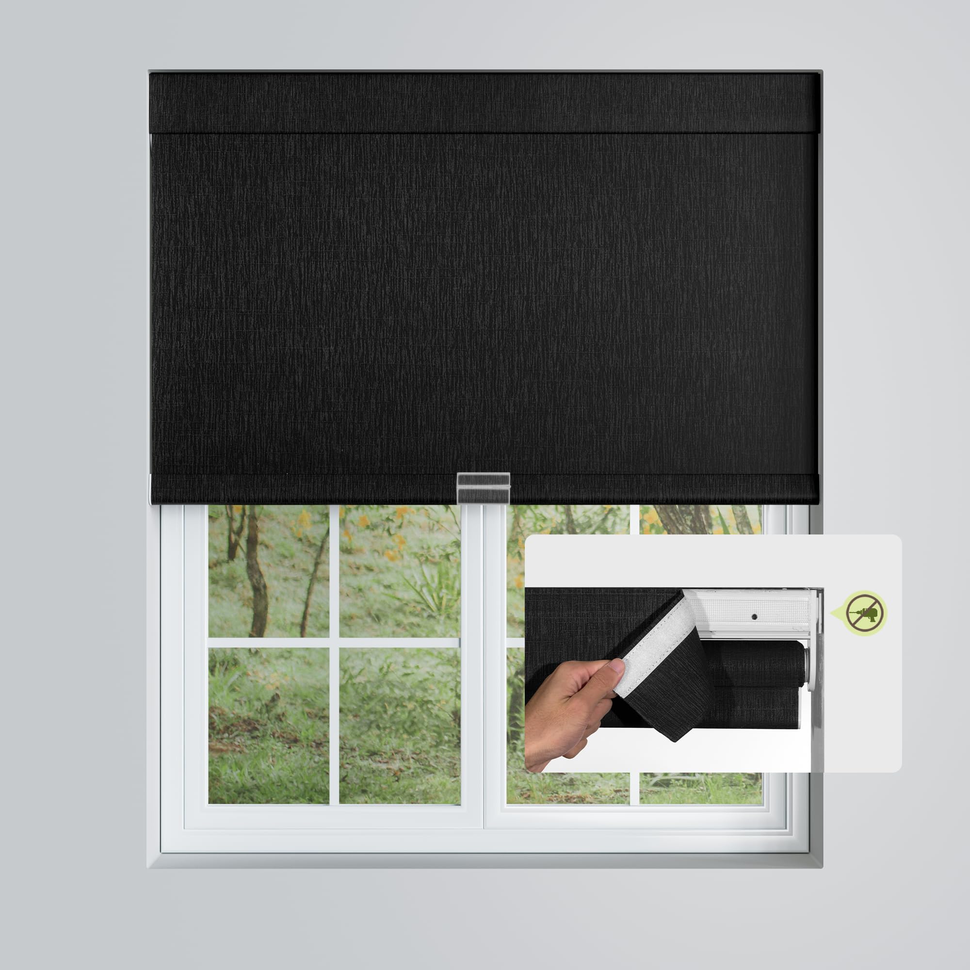 Amazon.com: MoDanCeQ No Drill No Tools Roller Shades for Windows