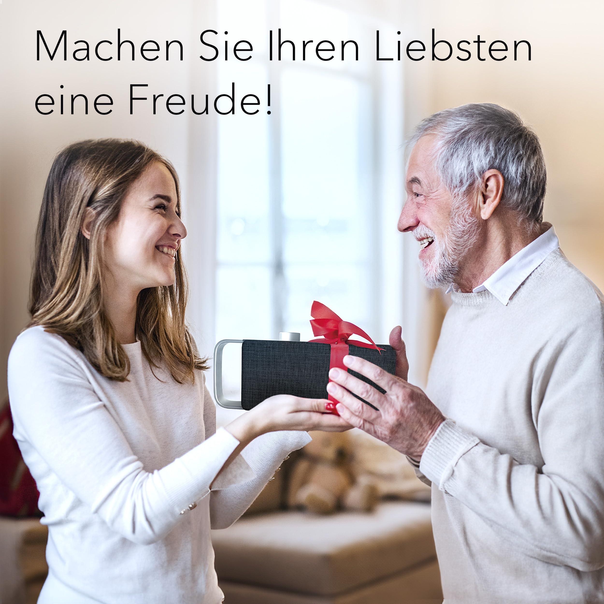 faller Oskar - TV Lautsprecher für Senioren; Sprachverstärker für Fernseher; Hörverstärker für Senioren; Kabellos Tragbare Soundbar; Einfache Bedienung; Fernseher Besser Hören