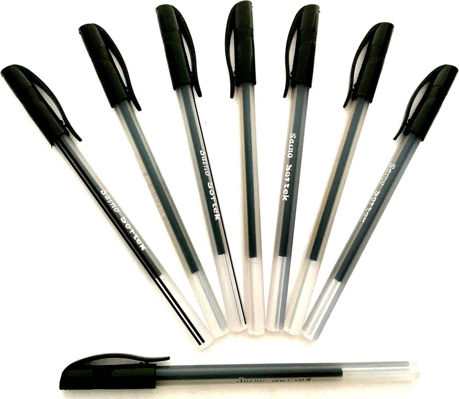 20 X Saino Softek Smooth Writing Black INK Ball Point Pens ( Non