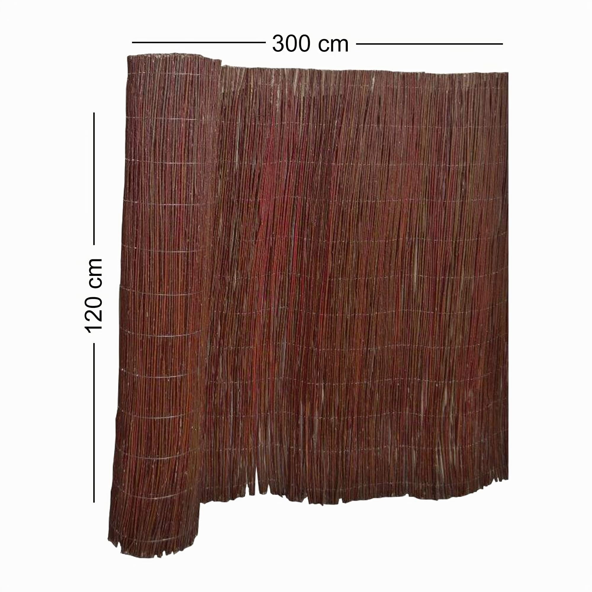 UNUS Brise-vue en osier 120x300 cm - Clôture pare-vue pour terrasse, balcon et jardin - Protection contre le vent