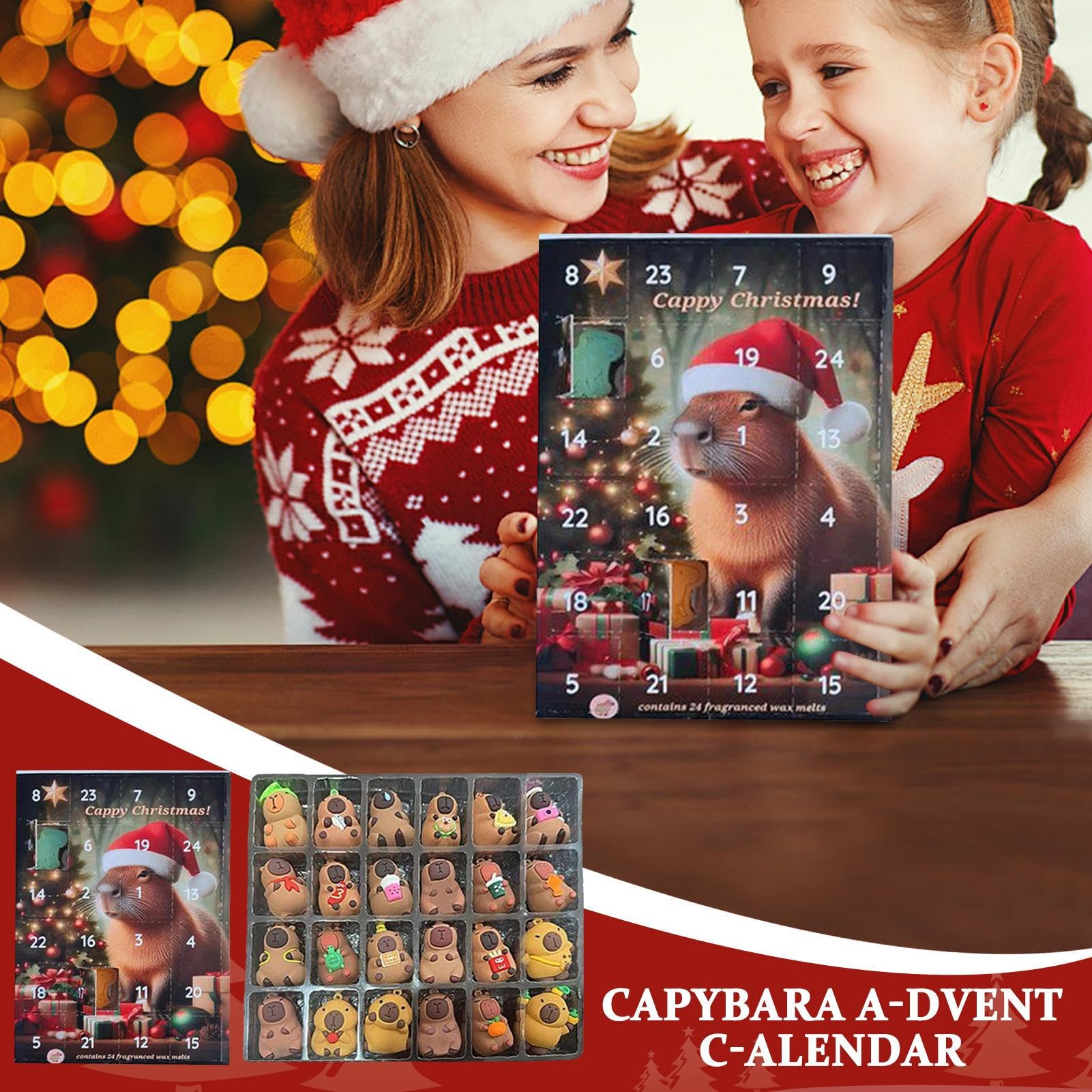 Calendario Avvento 2025 A Tema Capybara – 17/31 Sorprese Con Giocattoli E Accessori, Conto Alla Rovescia Di Natale, Regalo Perfetto Per Bambini E Collezionisti – Modello A
