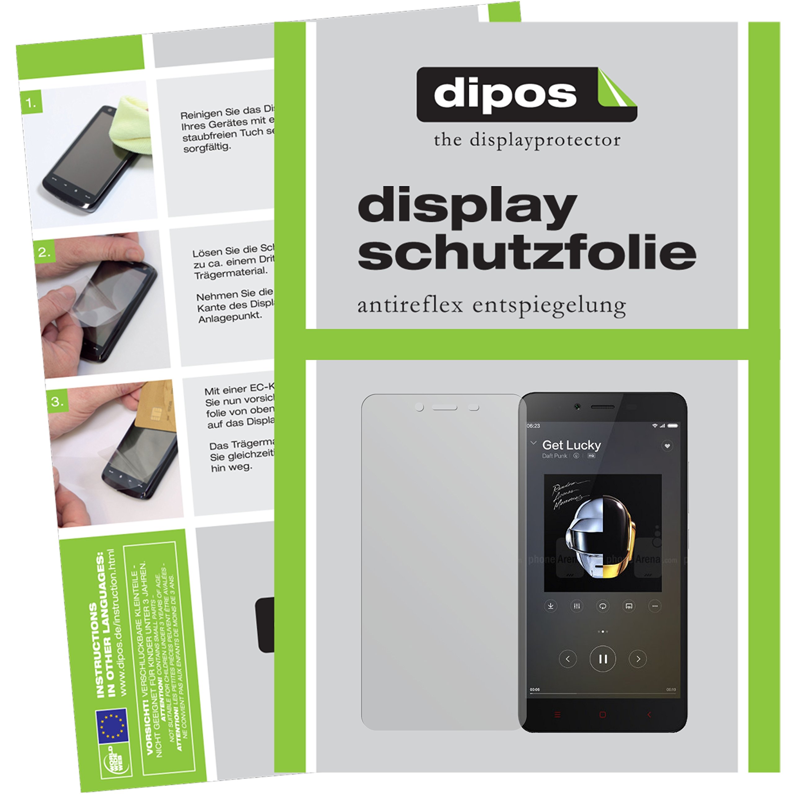 Pellicola Protettiva Antiriflesso Dipos Per Xiaomi Redmi Y2 (2 Pezzi) - Made In Germany, Opaca, Anti-impronta, Taglio Laser Preciso, Senza Bolle - 3