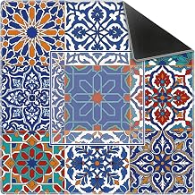 Mediterranean Mexican Talavera Tile Mahjong Mat 31.5x31.5 Inch