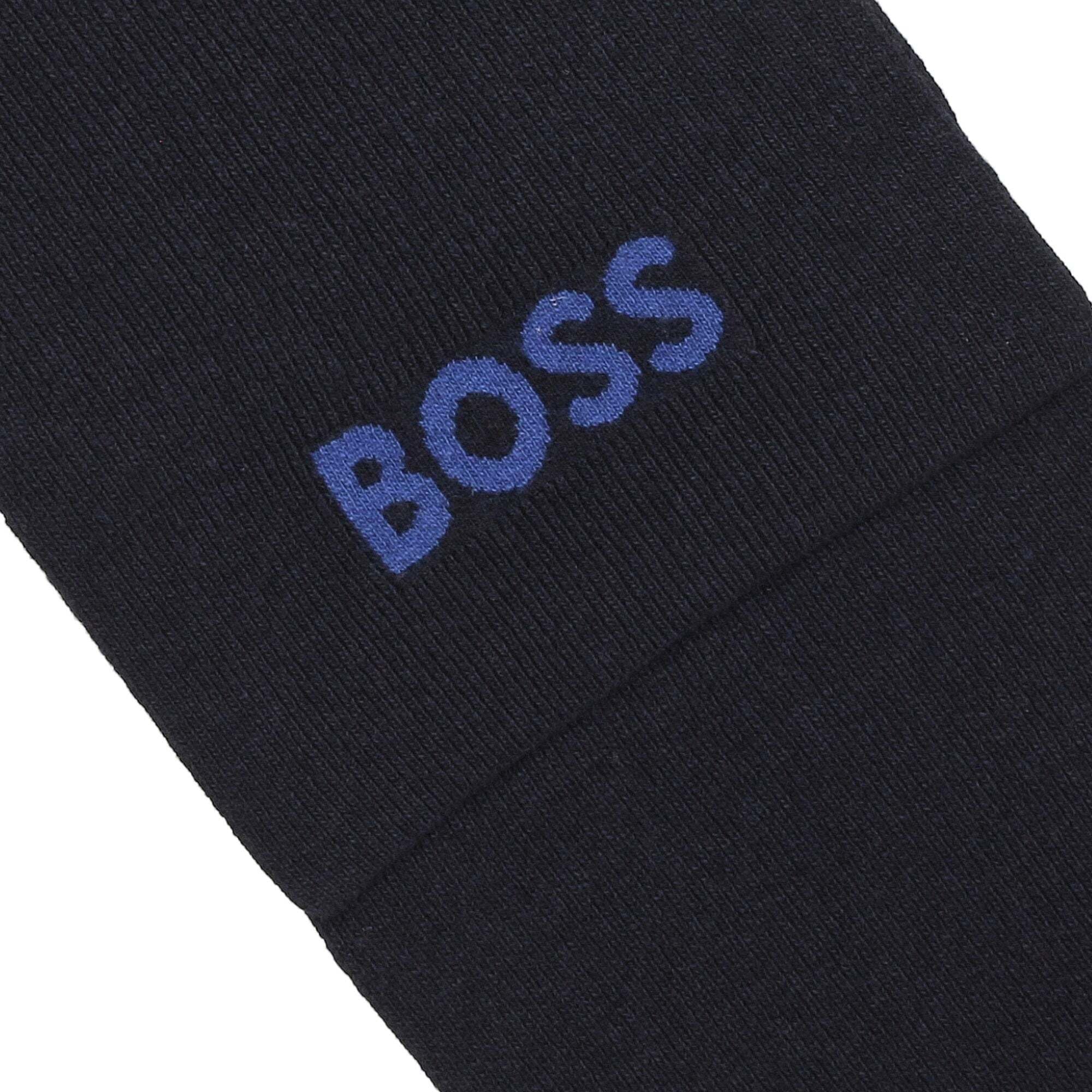 BOSS bufanda Elios Knitted Scarf Dark Blue azul marino