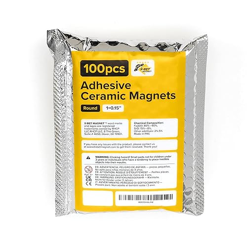 Miniatura 119 de Imanes de anillo resistentes, imanes ultra fuertes de 1.2 pulgadas con agujeros para bricolaje y manualidades, juego de organización espacial