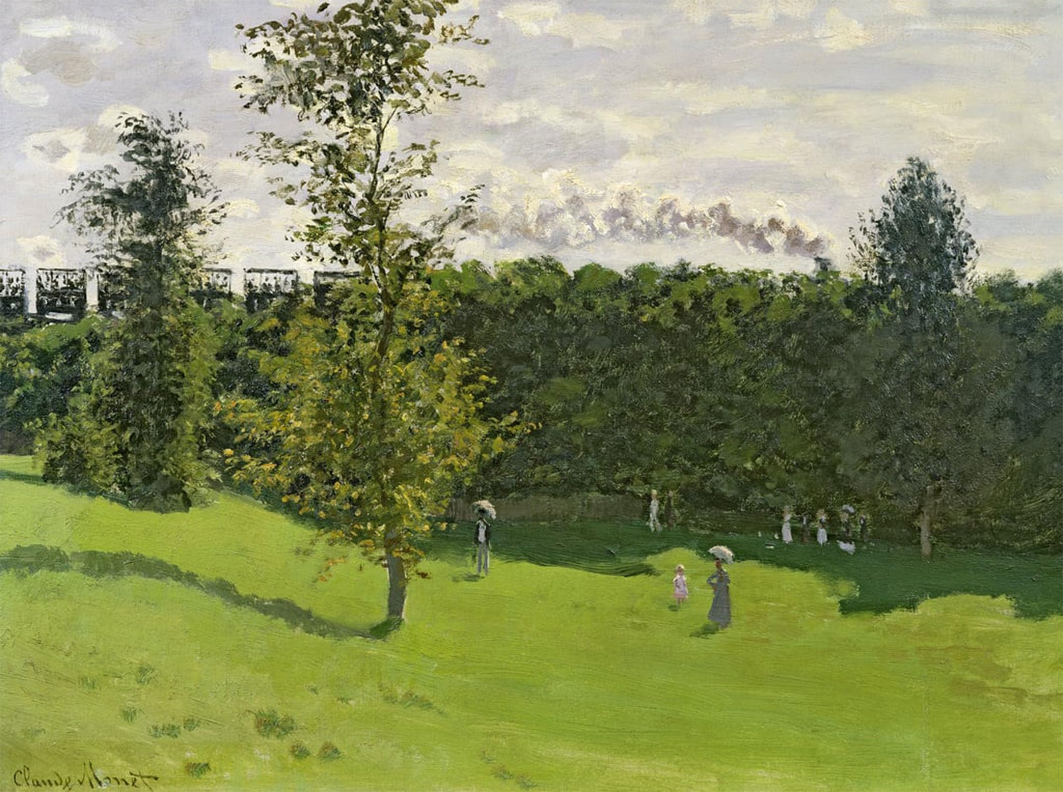 ARTXLXXBN Famous Painting Art Wall Decor Abstract Art Picture the Train in the Country by Claude Monet Animal Pictures for Home Decor 60x90cm