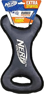 Nerf Dog 12.5in Tuff Rubber - Nylon Plush Infinity Tug Foam Filled - Green/Gray