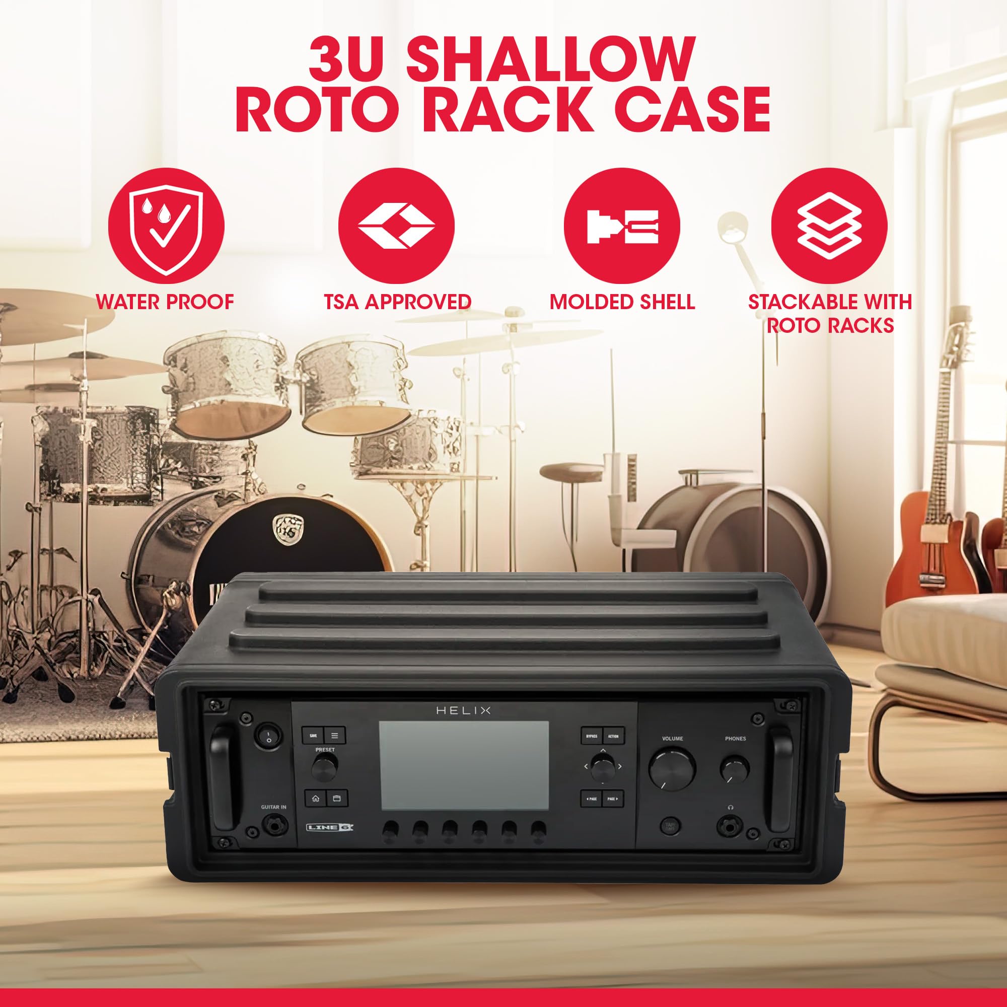 Amazon | SKB 3Uラックケース 1SKB-R3S | 機材ケース・ラック