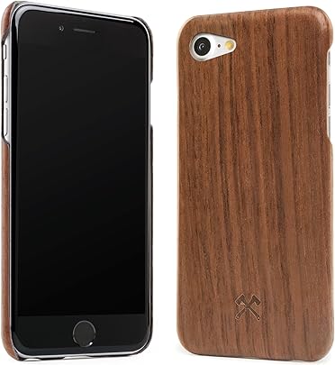 Woodcessories Carcasa Funda compatible con iPhone madera real EcoCase Slim Nogal Woodcessories Carcasa Funda compatible con iPhone madera real EcoCase Slim Nogal