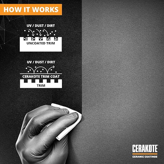 CERAKOTE Ceramic Trim Coat Black Plastic Restorer for Cars, 50 Wipes