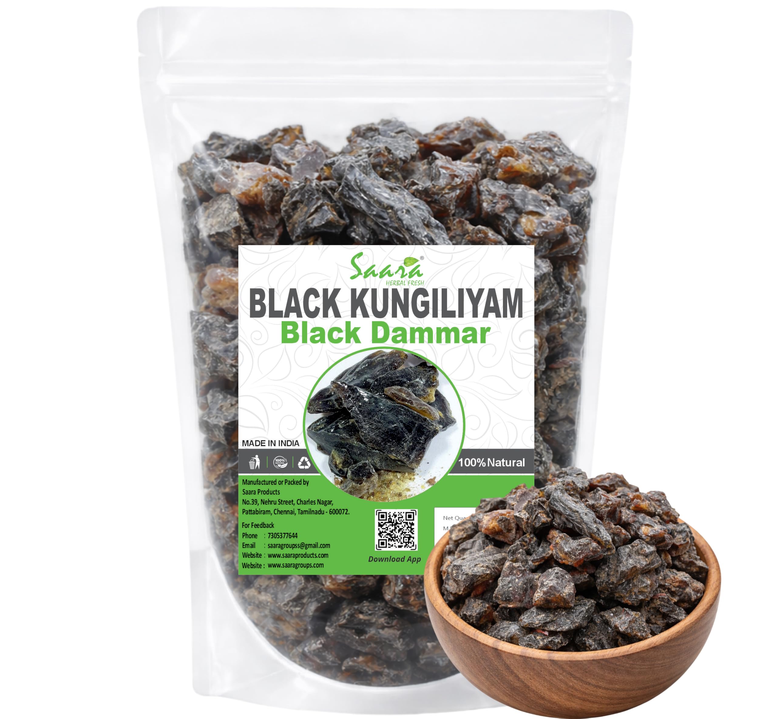 Karuppu Kungiliyam, 100g, Black Kungiliyam, Sambrani Resin, 100g-picture-30