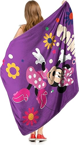 Miniatura 5 de Northwest Minnie Mouse Micro Raschel - Manta de 46 x 60 pulgadas, flores que caen