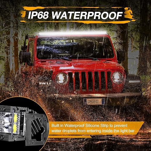 Miniatura 4 de Barra de luz LED de 40 pulgadas delgada de 360 W todoterreno, luz de conducción LED de punto de inundación, luz de trabajo combinada con arnés de