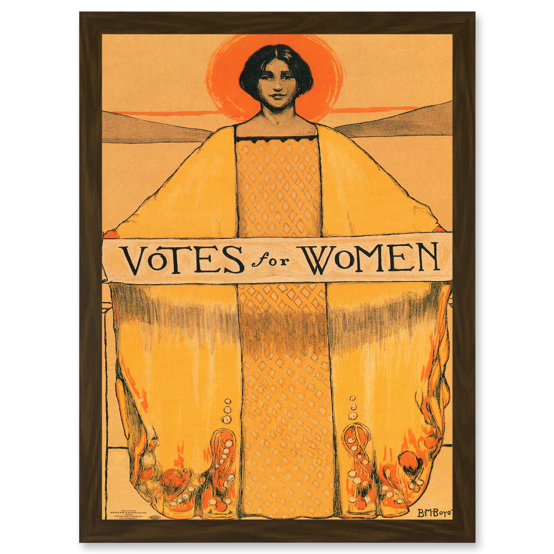 Wee Blue Coo Votes For Women Suffrage 19th Amendment Vintage Poster Artwork Framed Wall Art Print A4