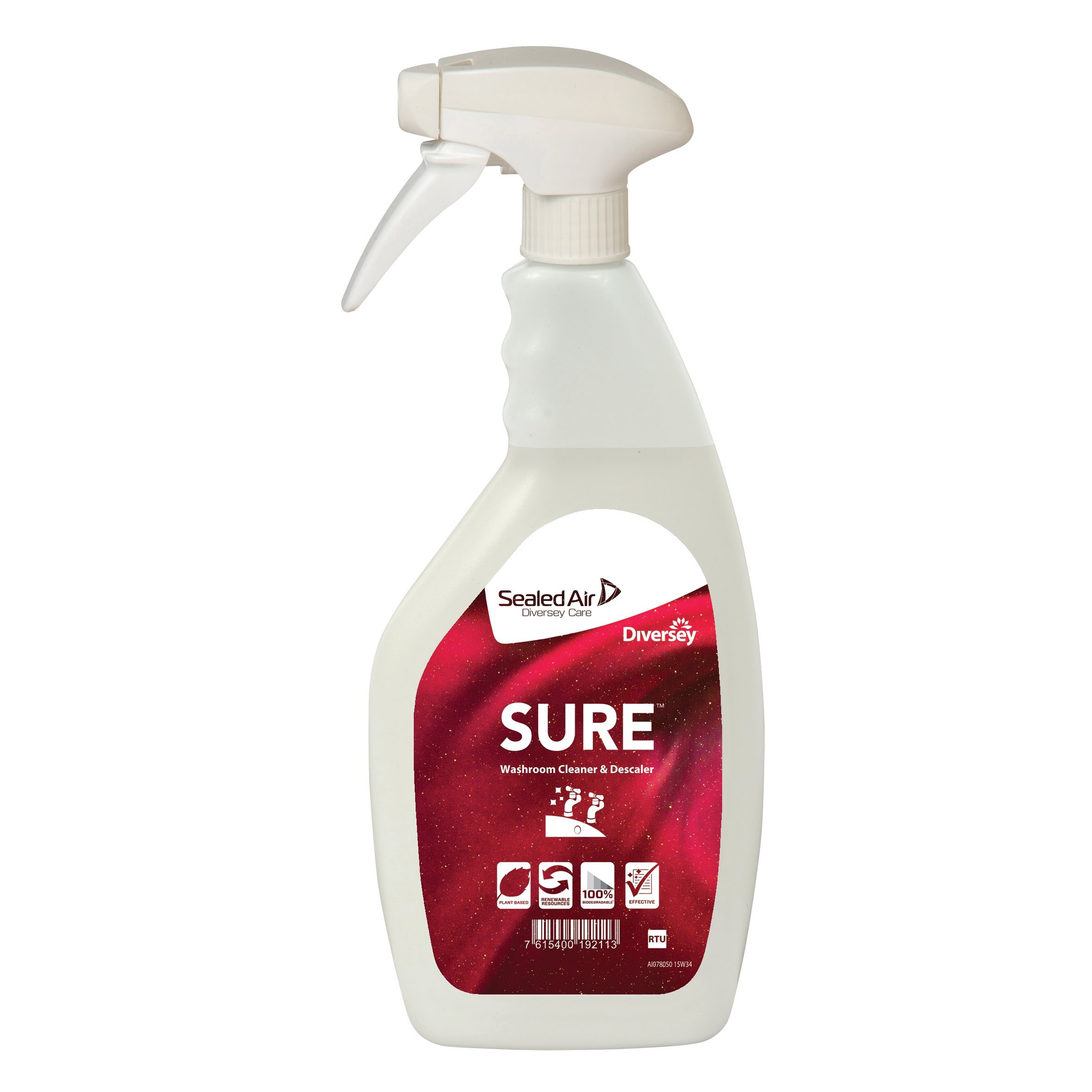 Que 7523890 vide Vaporisateur Bouteille pour aspirateur Diversey bains et détartrant, 0,75 l
